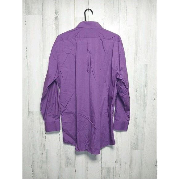 Alexander Julian Colours Men's Large Purple Button Up Long Sleeve Shirt - Picture 5 of 6